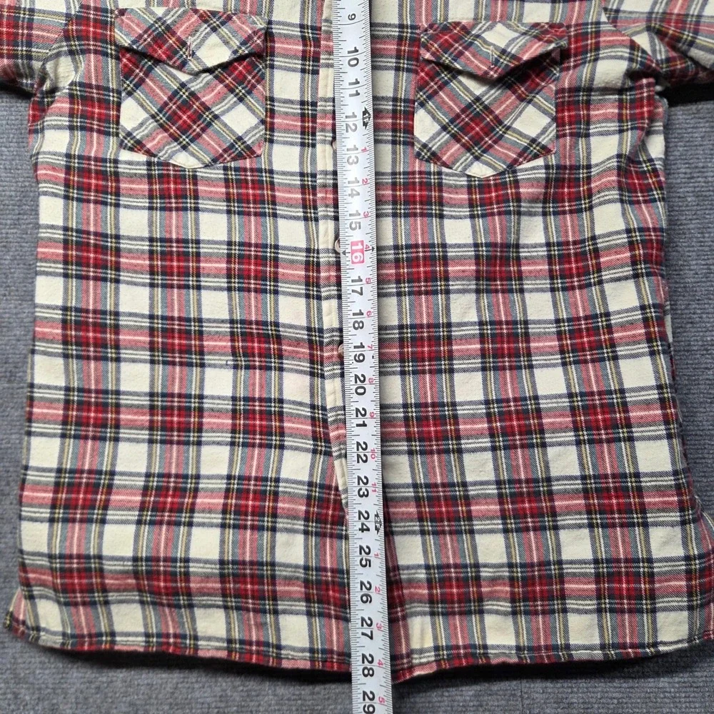 Vintage Arrow Sportswear Quilted Flannel Shirt Jacket Mens M Plaid Lined Shacket